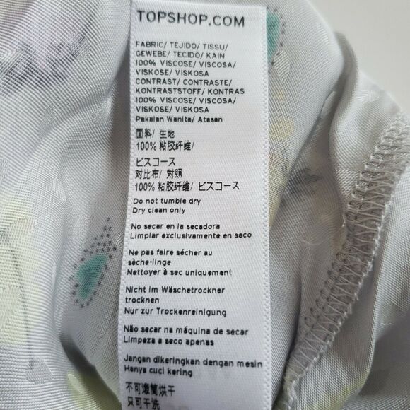 TOPSHOP Boutique floral drape tie camisole cami tank top in lavender Size 4 NEW - Picture 3 of 5